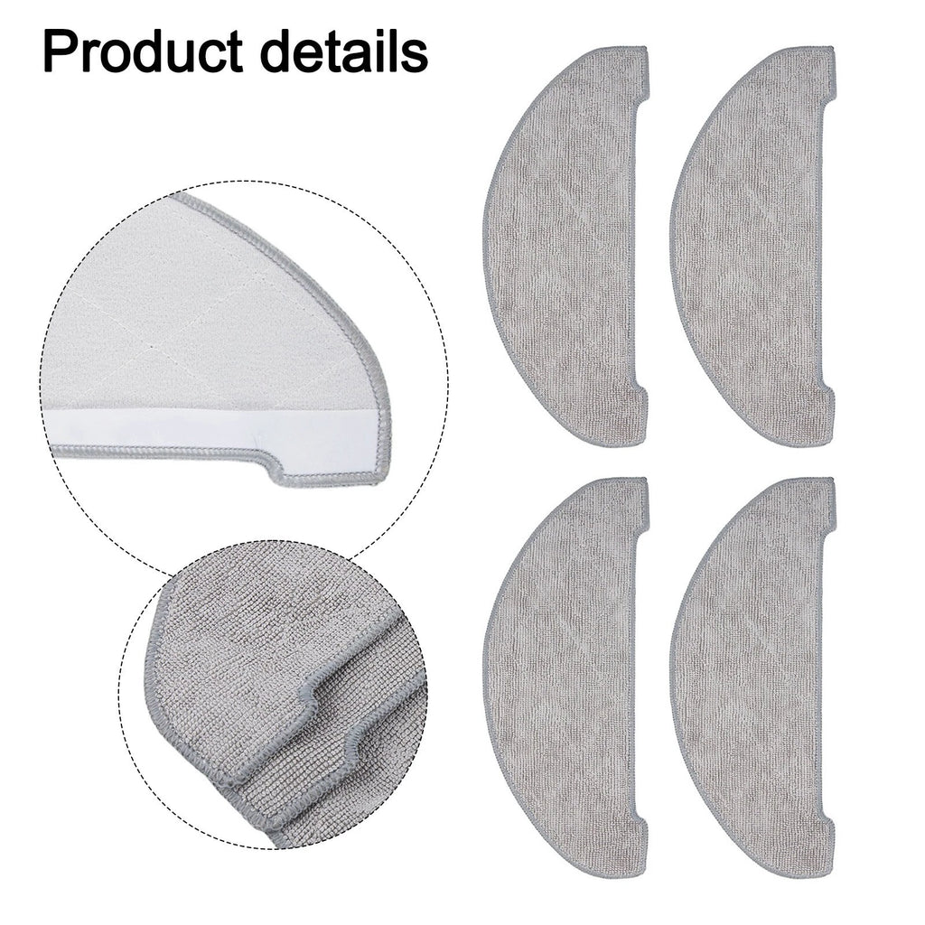 Set of 4 Replacement Microfiber Pads for Vexilar Robot Vacuum Cleaners