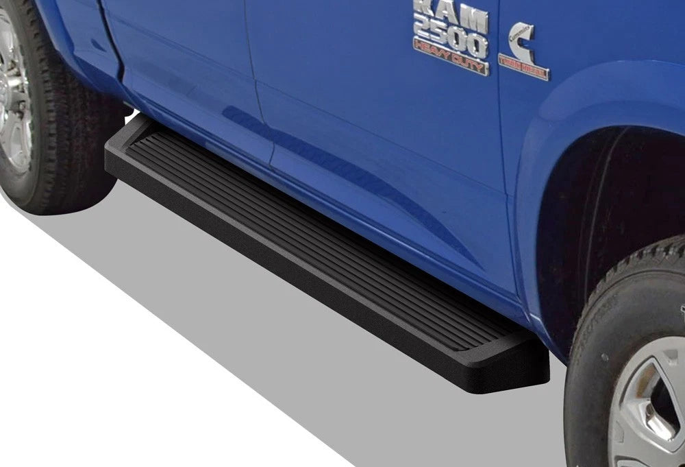 Set of 2 Black Running Boards for Dodge Ram 1500 2500 3500 (2009–2018)