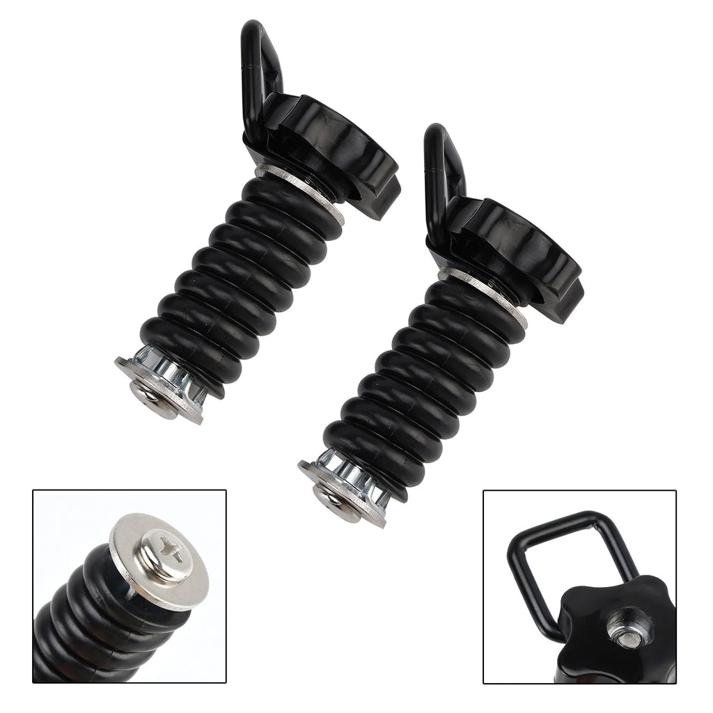 2X Tie Down Anchor D-Ring 1" Black for Polaris RZR 570 800 900 1000
