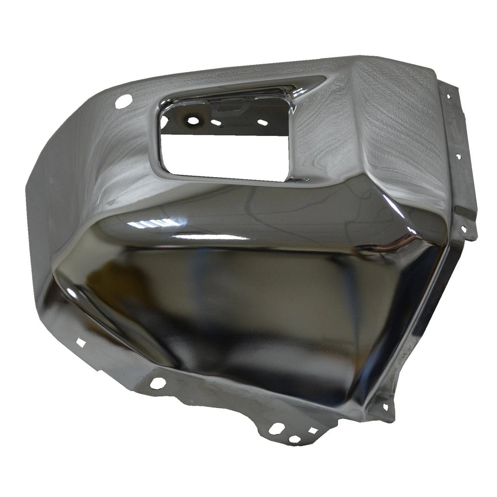 Replacement Chrome Passenger Side Front Bumper End w/Park Assist Sensor Holes