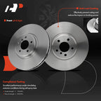 Set of 2 Front Disc Brake Rotors & Ceramic Pads for BMW X5 X6 (2011–2019)