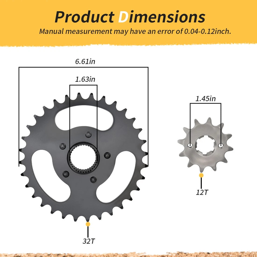 Drive Chain & Sprockets Kit for Polaris RZR 170 (2017–2021) 0454771