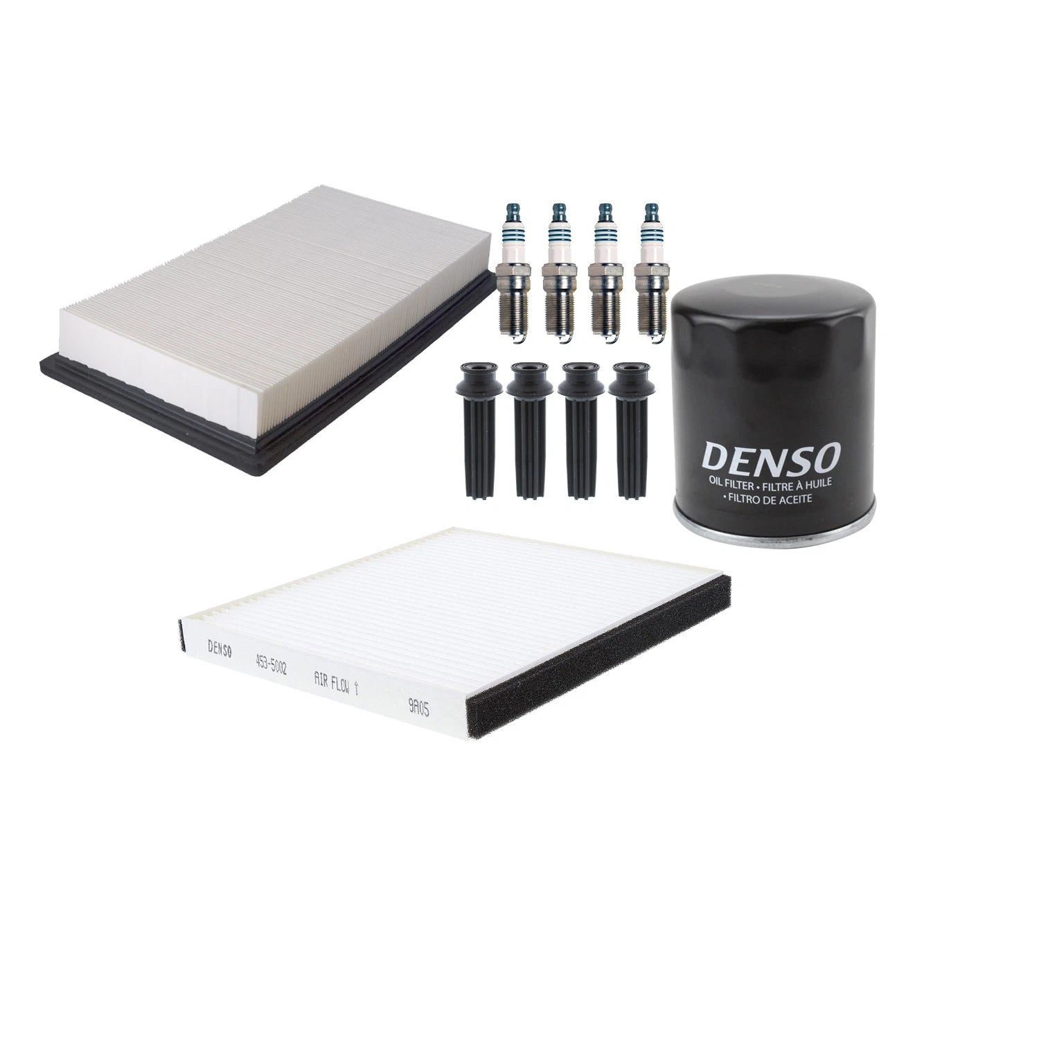 Denso Tune Up Kit 4 Spark Plugs & Boots for Ford Edge (2015–2023)