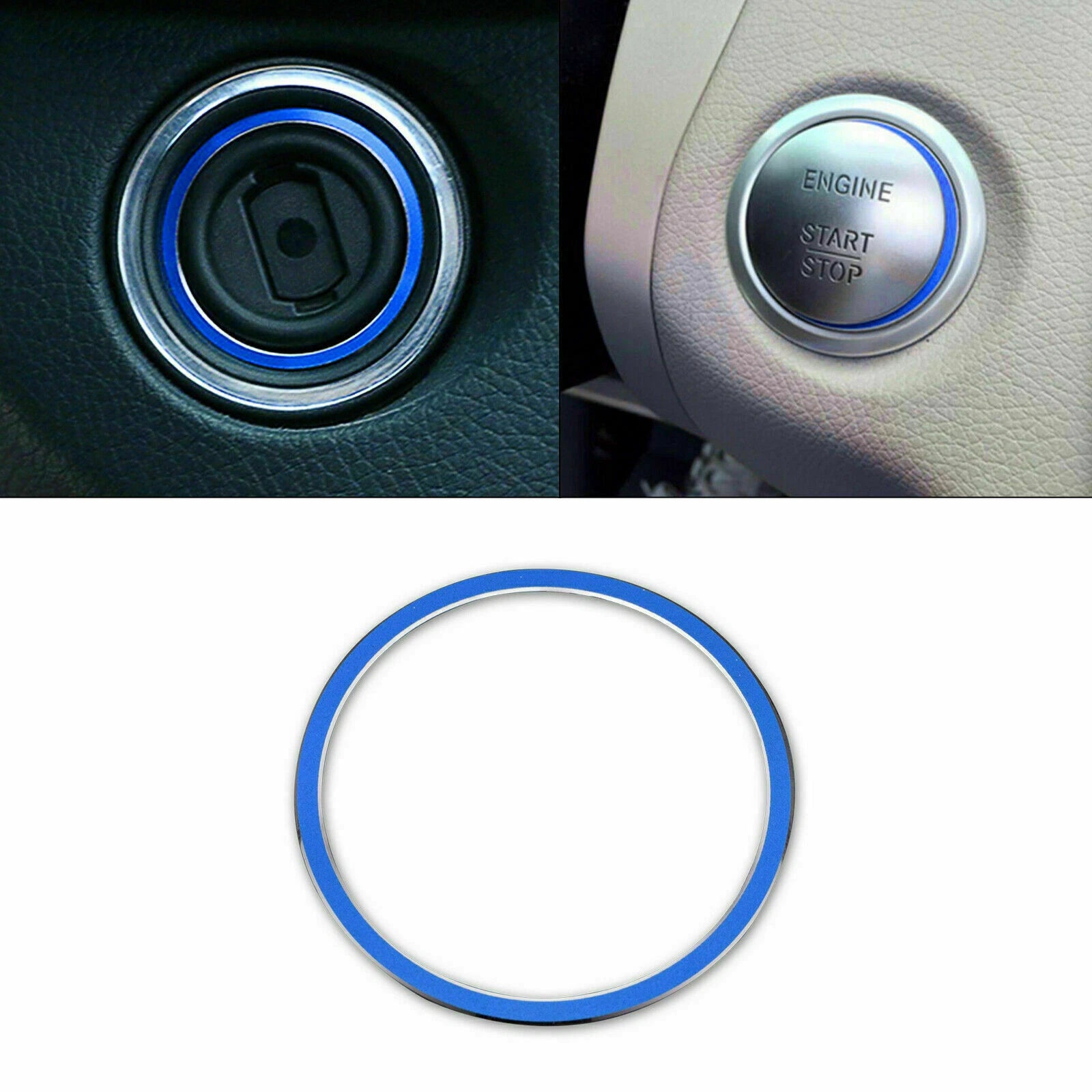 Keyless Ignition Start Button Ring Trim for Mercedes C-Class (2015–2018)