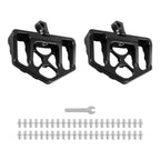 Black MX Style Wide Aluminum Foot Pegs for Harley Touring (2014–2023)