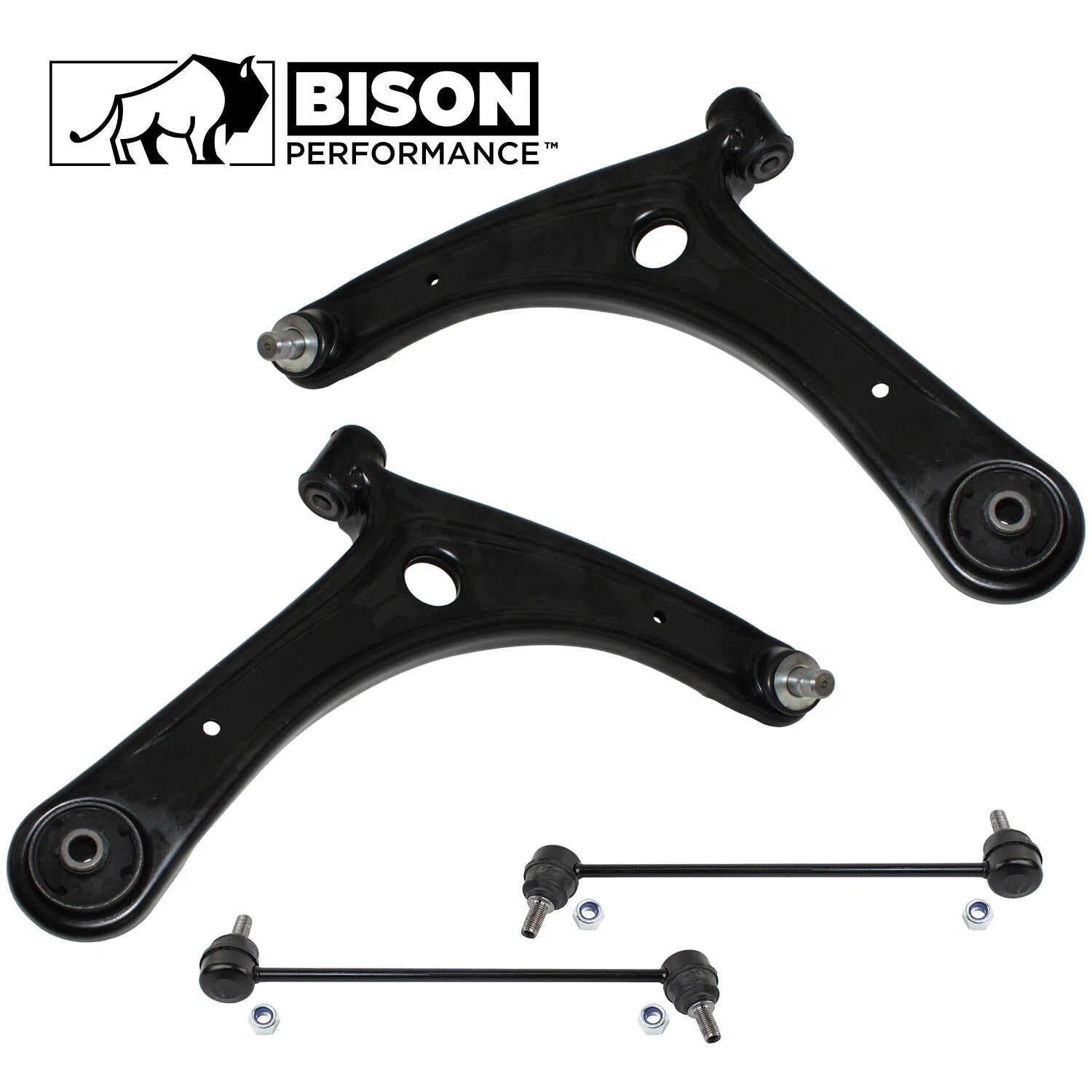 Set of 4 Front Lower Control Arms & Sway Bar Links for Dodge Jeep