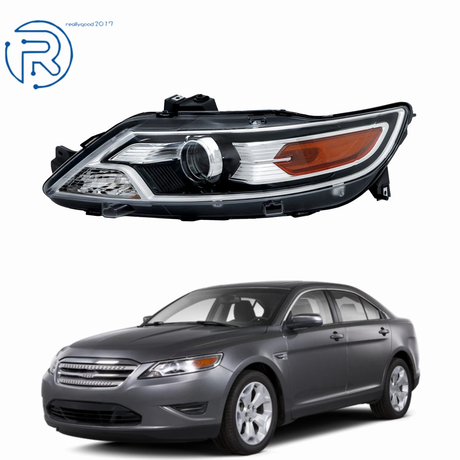 Chrome HID Xenon Projector Headlight Left for Ford Taurus SHO (2010–2012)