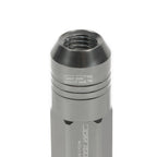 Set of 20 Closed End M12x1.5 50mm Tall Gun Metal Aluminum Lug Nuts + Adapter