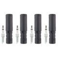 Set of 4 NGK Ruthenium HX Spark Plugs & Coil Boots for Benz C250 W204 (2011–2015)