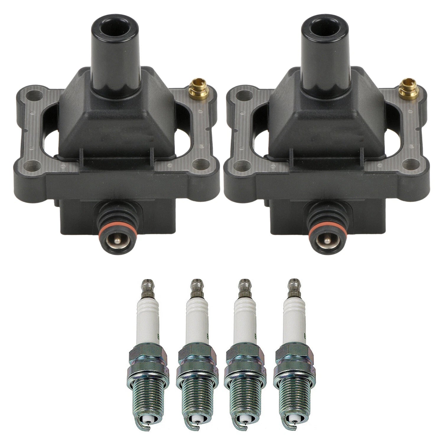 Set of 2 Ignition Coils & 4 G-Power Spark Plugs for Mercedes W202 C230 (1997–1998)