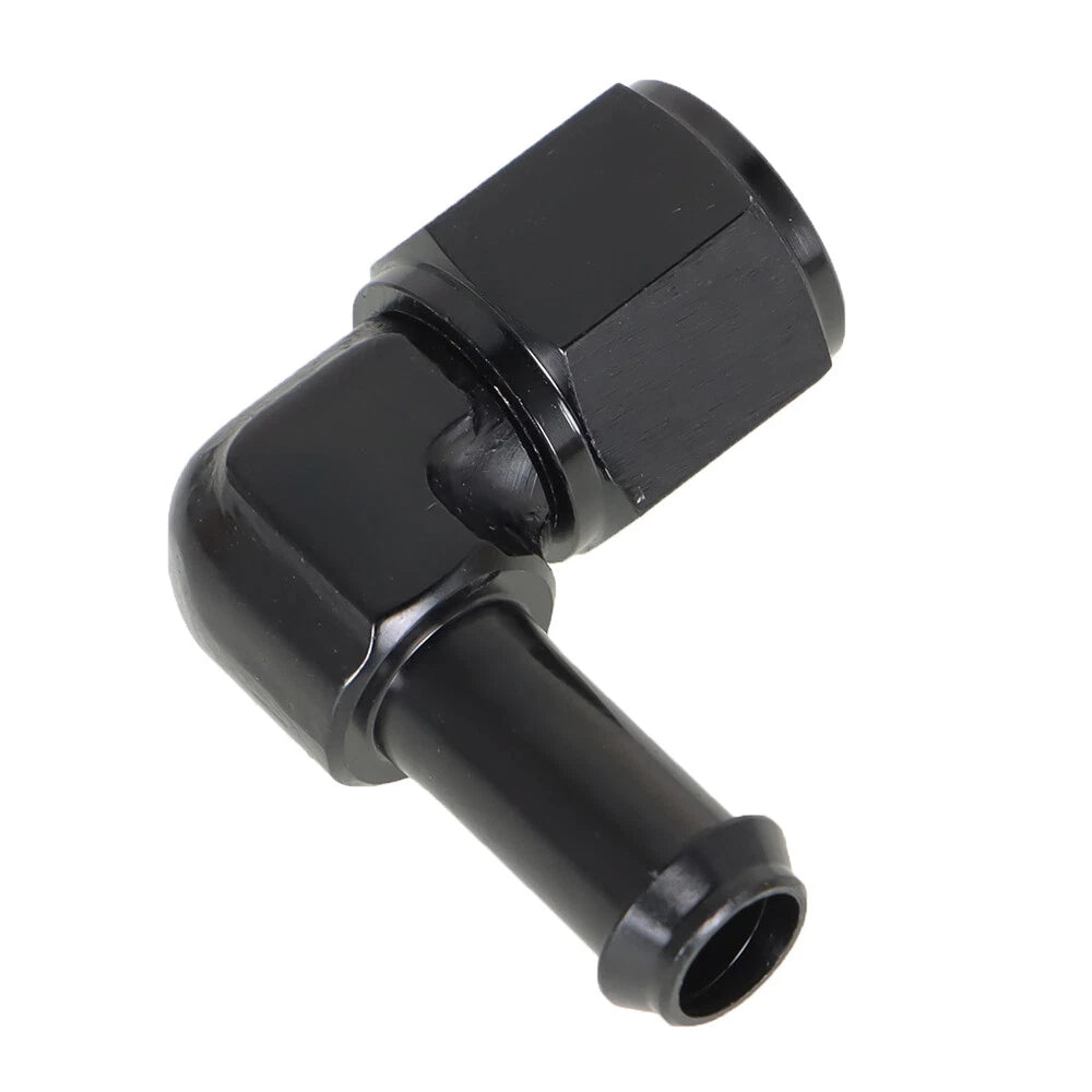 90 Degree 6AN Female Swivel to Barb Hose Fitting Adapter for Universal Use