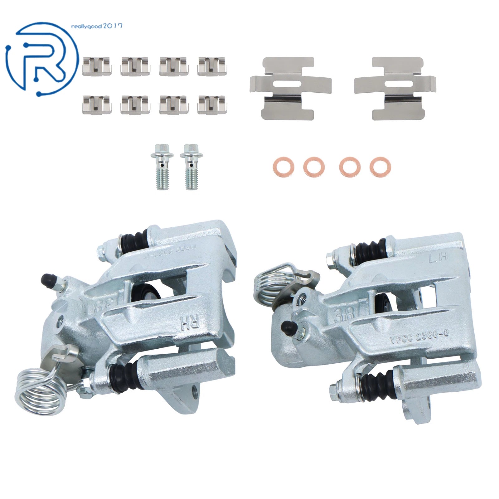 2X Rear Disc Brake Caliper with Bracket for Ford Mustang (1999–2004)