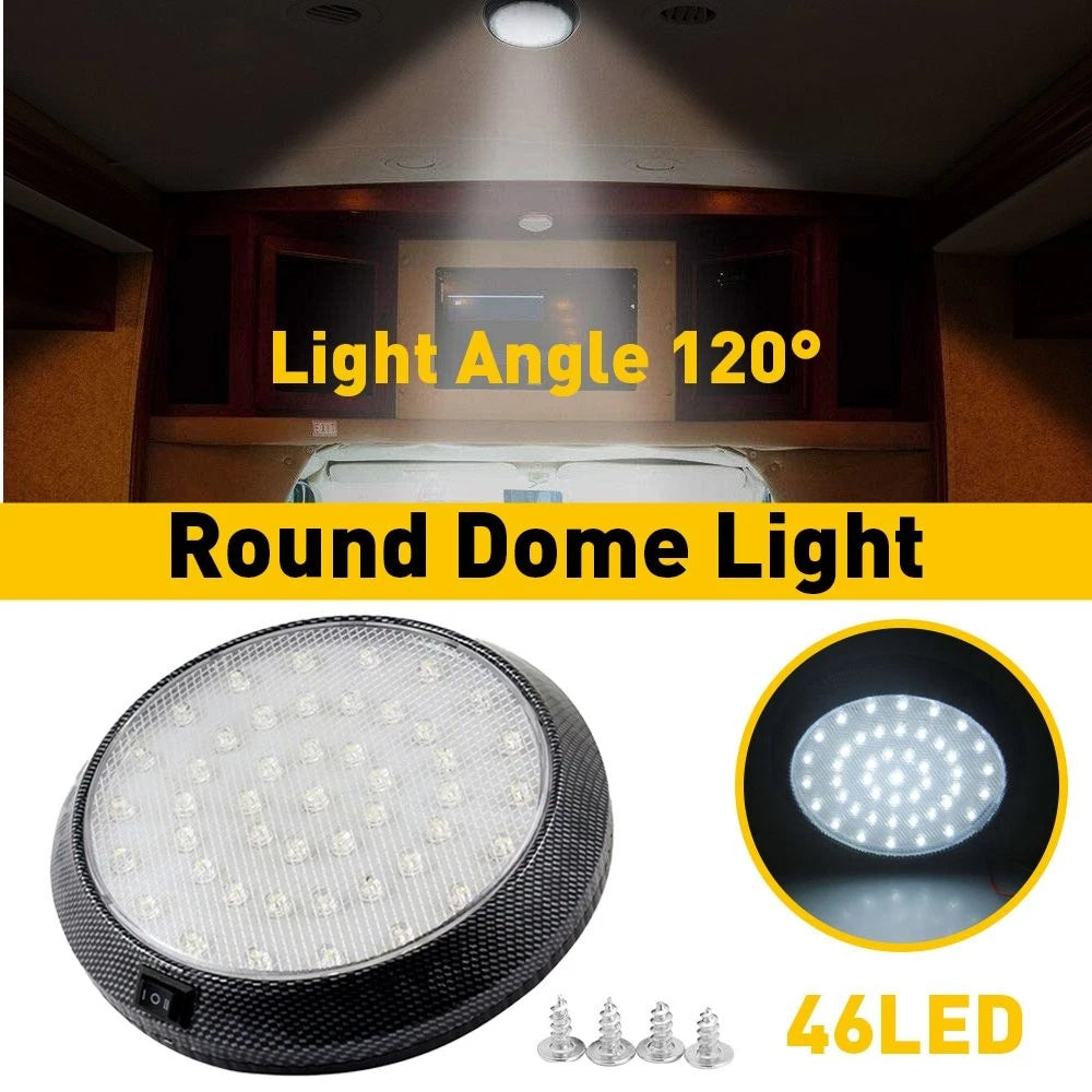 LED Ceiling Dome Light for Universal 12V Car Trailer RV