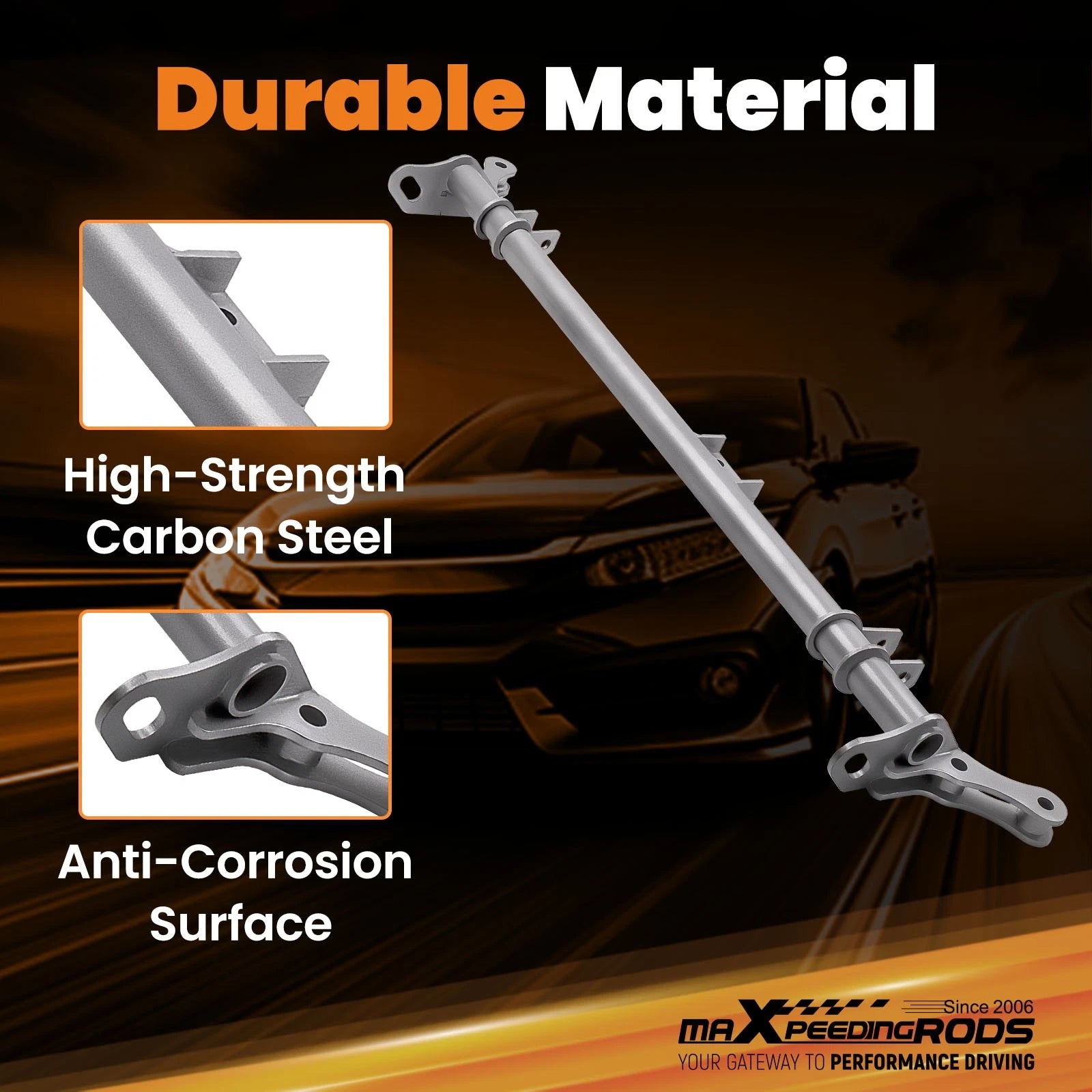Front Traction Bar Tie Rods for Honda Civic CRX (1988-1991)