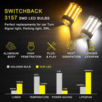 3157 LED Switchback Turn Signal Light for Various Vehicles (2010–2023)