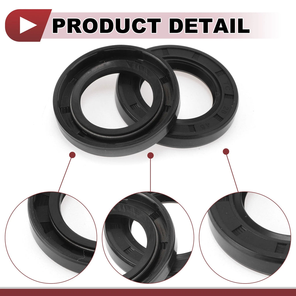 Set of 5 Rotary Shaft Oil Seals 28x45x7mm Nitrile Rubber 672668828434