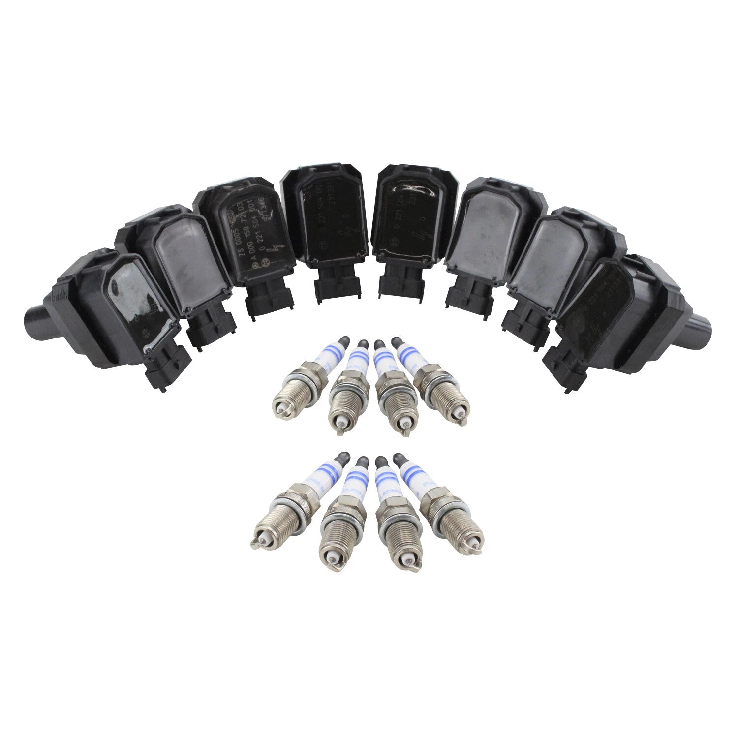 Set of 8 Ignition Coils & 8 Spark Plugs for Mercedes W140 S420 (1992–1999)