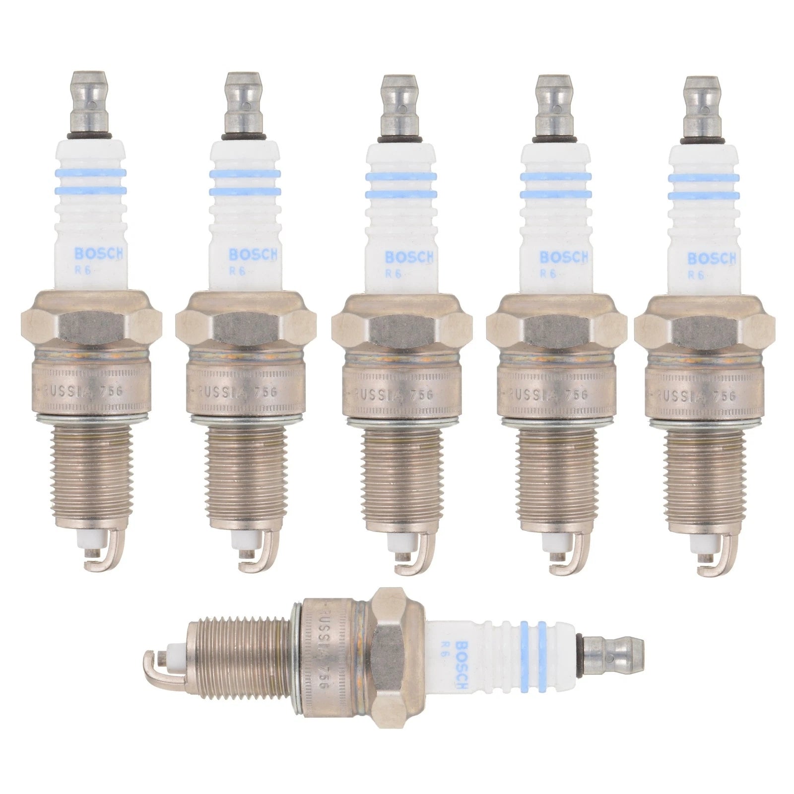 Set of 6 Spark Plugs for BMW E24 E28 E30 E34 325i 325is (1982–1994) 12129061869 Bosch WR-8-LC+ 7909