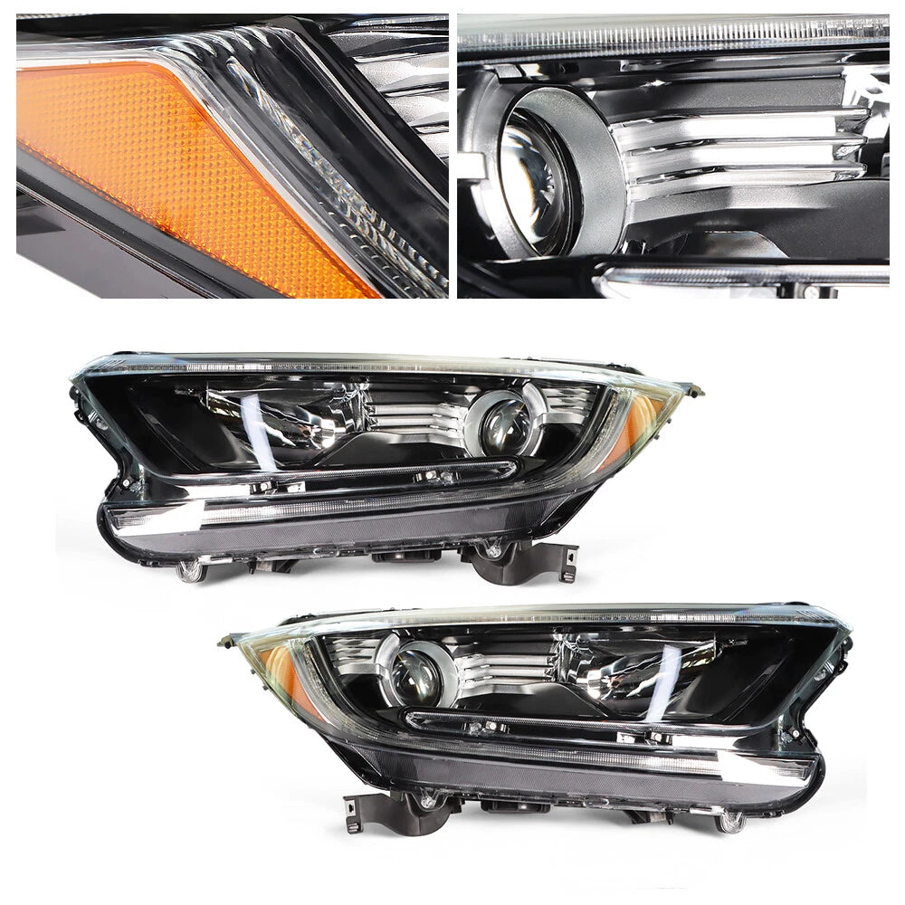 Set of 2 Halogen Headlights for Honda CR-V (2017–2022) Black Left+Right