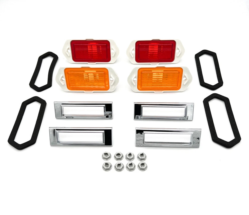 Side Marker Light Lamps Front and Rear Set for 1969 Chevrolet Camaro