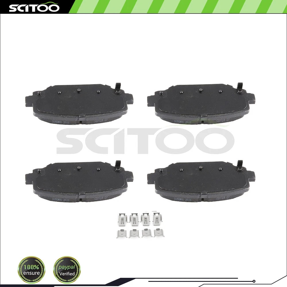 Set of 4 Metallic Brake Pads Rear for Dodge Grand Caravan (2012–2017)