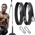 Pull Down Gym Cable Extensions with  Carabiners