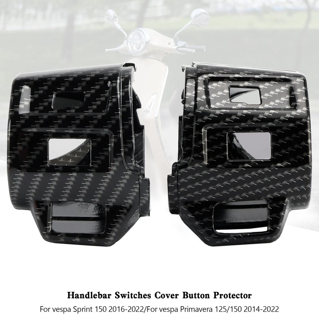 Handlebar Switch Cover for Vespa Sprint Primavera 125 150 (2014–2022) Carbon