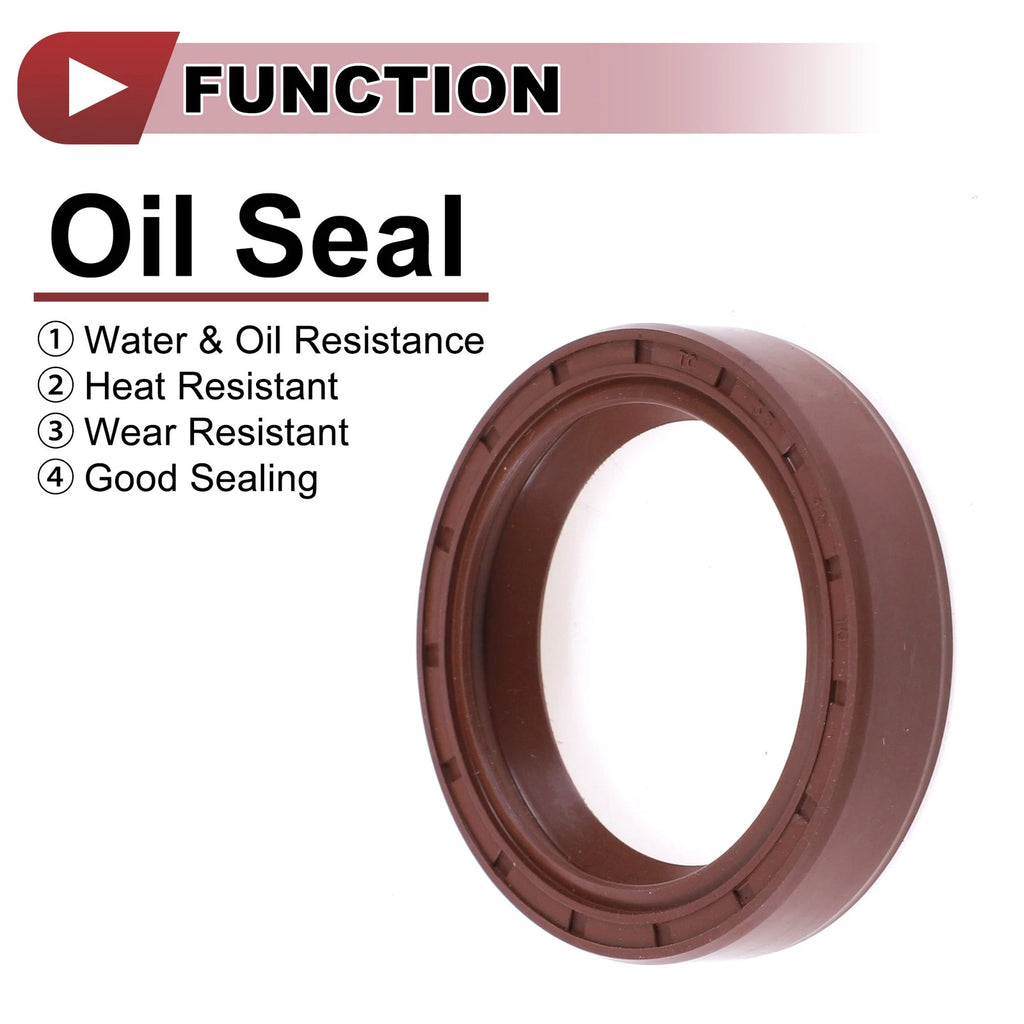 2X Oil Seal Rotary Shaft Seal FKM Rubber 35x45x10mm for Various Models