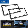 Set of 2 Forged Carbon Fiber License Plate Frame Covers for Universal Fit