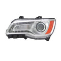 Replacement Driver Side Halogen Headlight Assembly w/Chrome Bezel