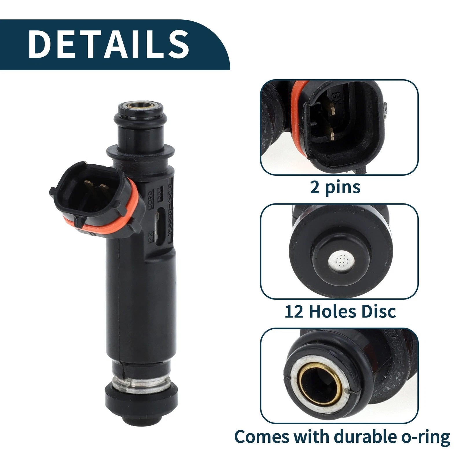 Fuel Injector No.MR578878 for Mitsubishi Montero 3.8 (2003–2006) 1 Pc Black