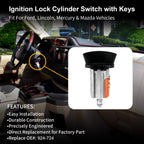 Ignition Switch Lock Cylinder w/ Keys for Ford F150 F250 F350 Ranger (924-724)