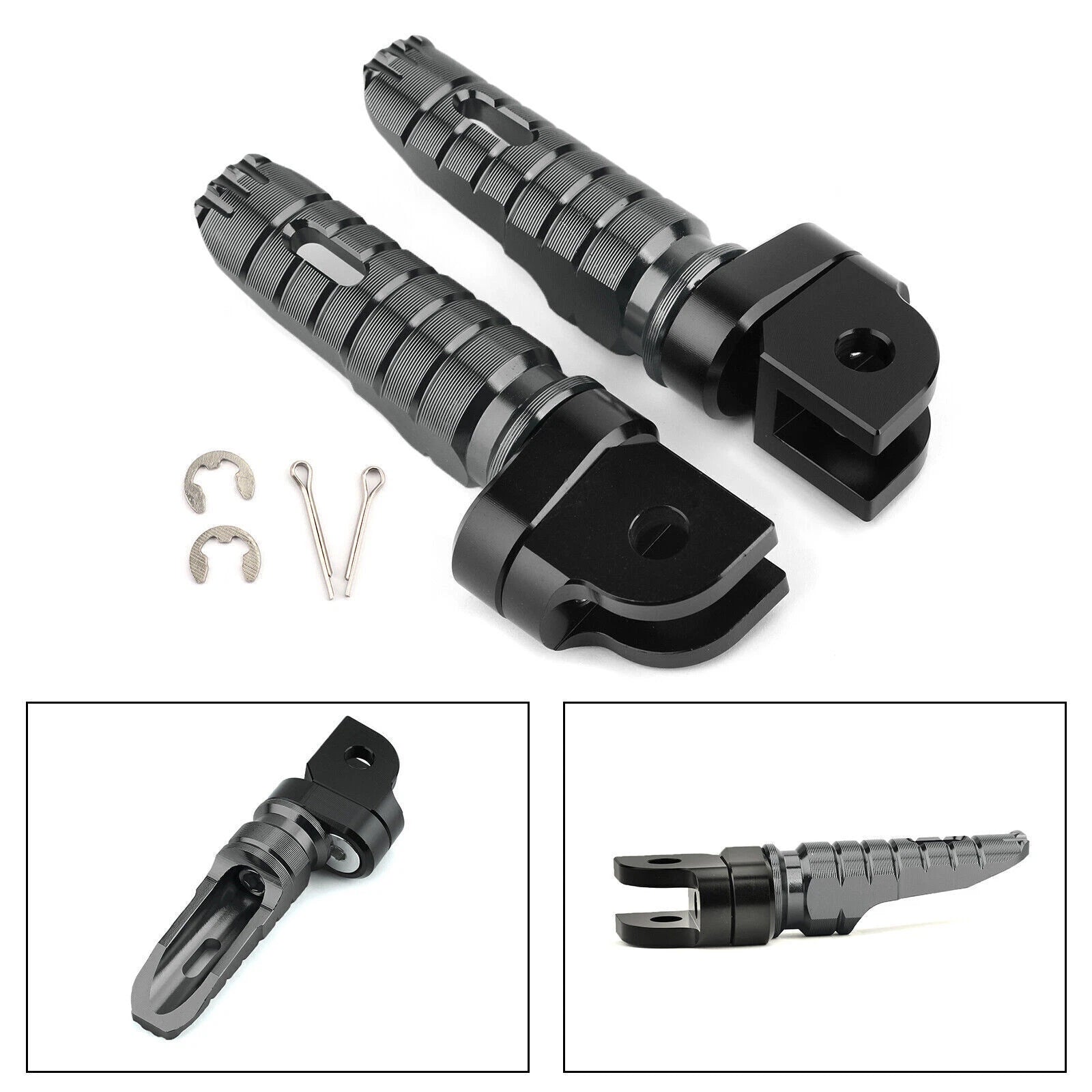 Front Footrests Foot Pegs for Honda CB125R/250RR CBR1000RR CB600F CB1100 (T9)