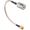 15CM SMA Male to UHF Female RG316 Cable with PTFE Insulator