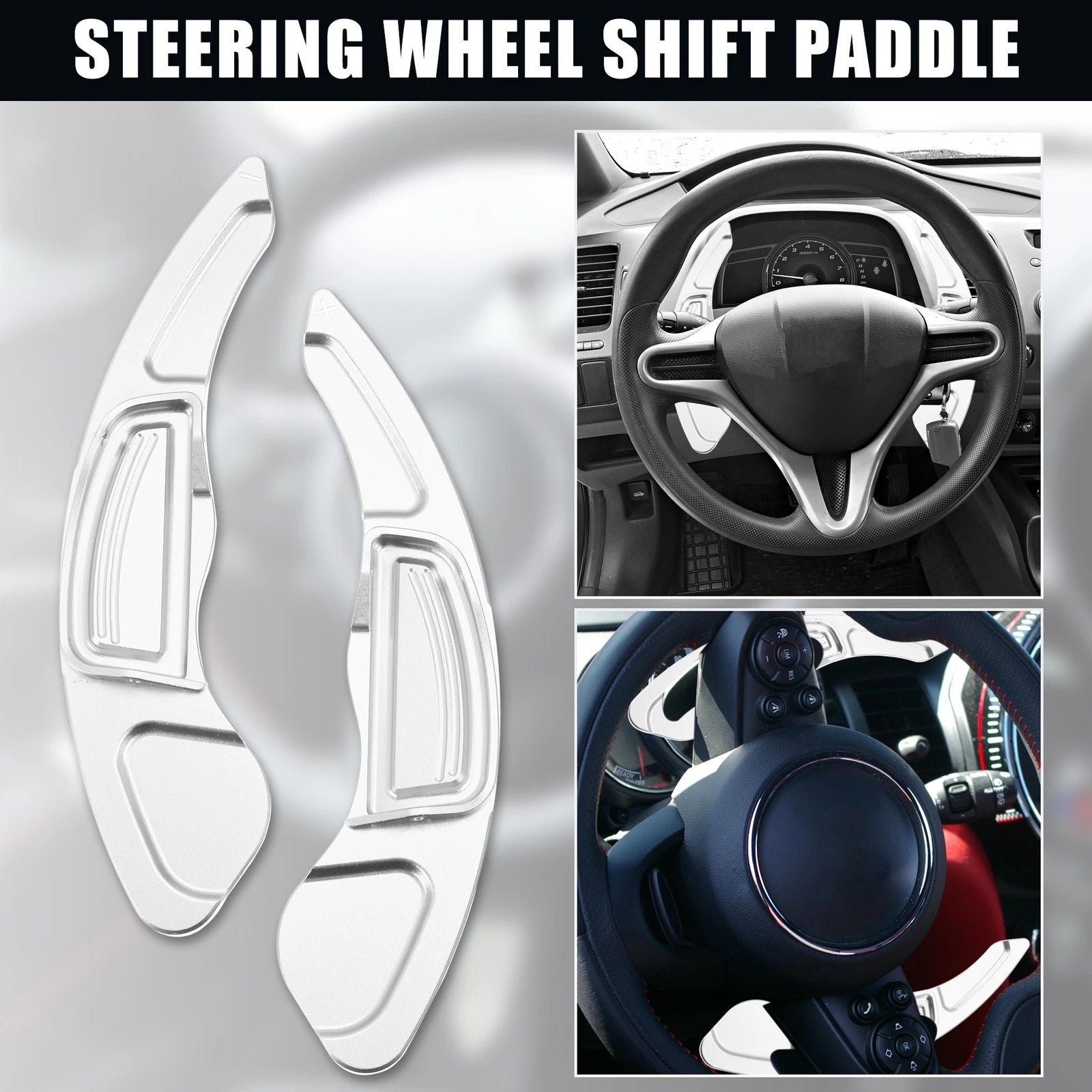 Steering Wheel Paddle Shifter Extend Cover for Honda Civic (2009–2011) 731618791379