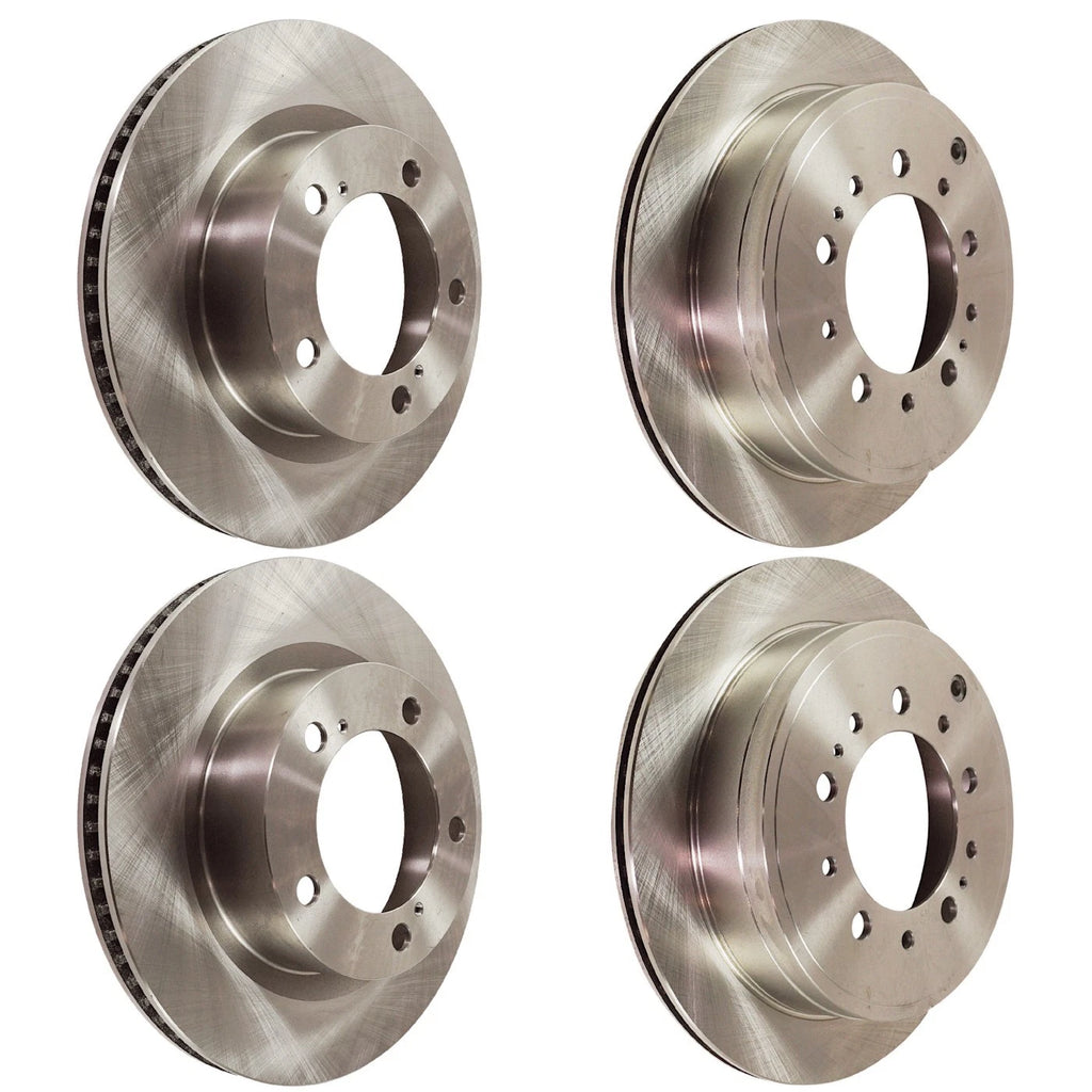 Set of 2 Front & Rear Brake Disc Rotors for Toyota Land Cruiser Lexus LX570