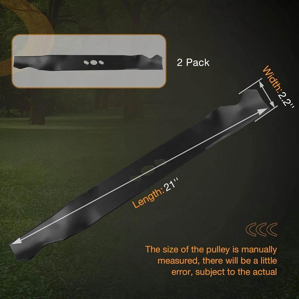 2X Lawn Mower Blades for 21" Deck (Fits Various Models)