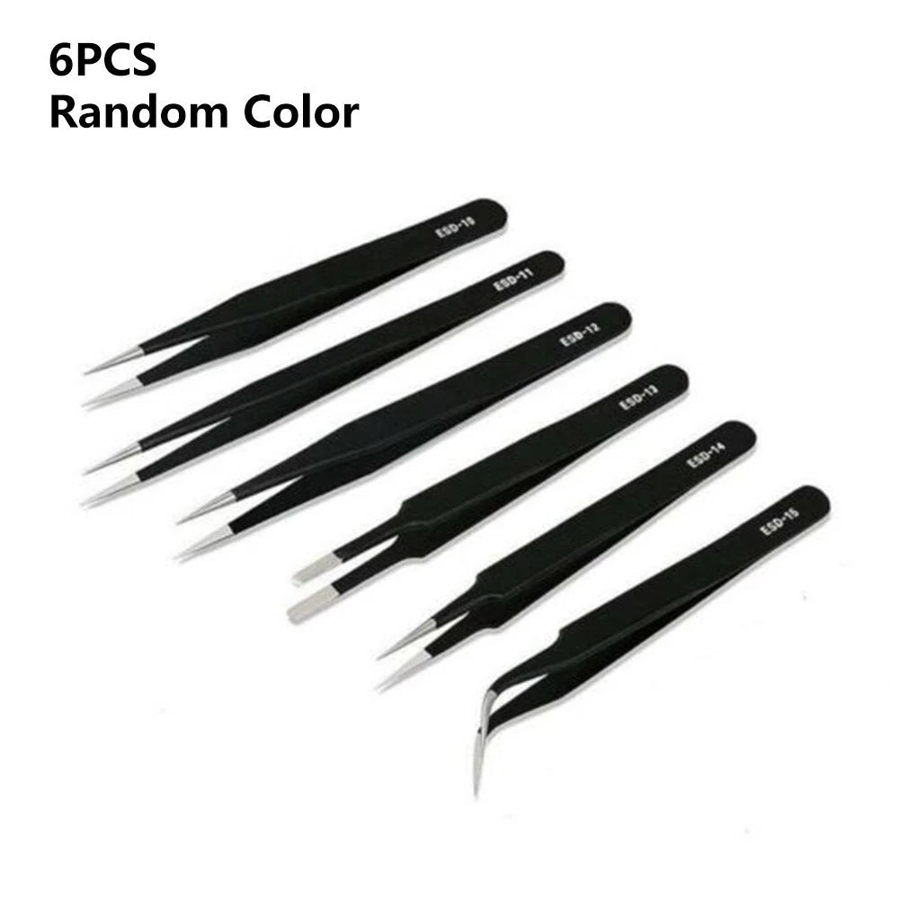 Stainless Steel Antistatic Precision Tweezers for Automotive Maintenance