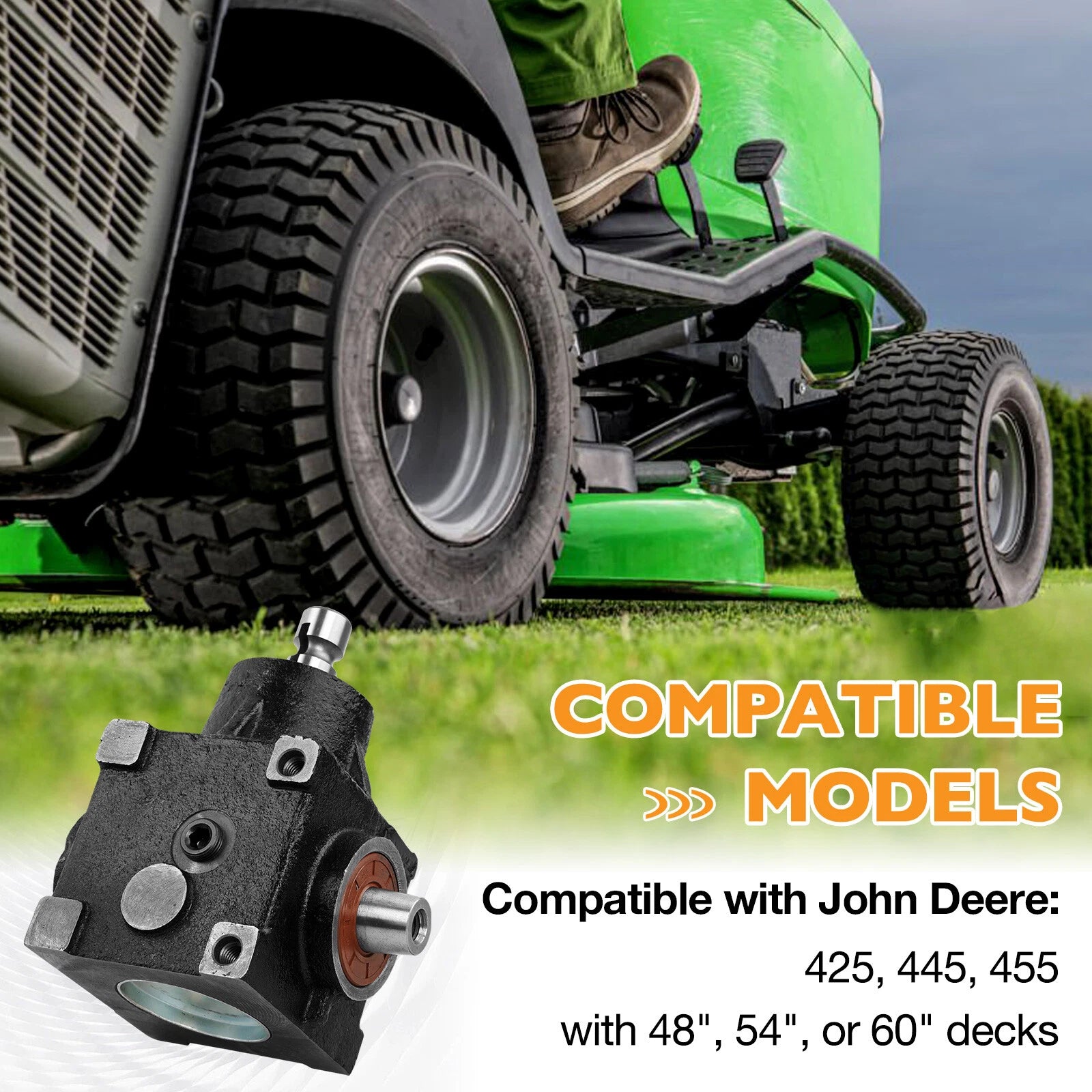 Mower Gear Case Gearbox for John Deere 425 445 455 (1992–2001) AM143310