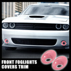 2pcs ABS Front Foglight Covers Trim for Dodge Challenger (2015–2020) Pink