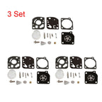 Set of 3 Carburetor Gasket Kit for Poulan Craftsman Trimmer (Zama C1Q C1U RB-47)