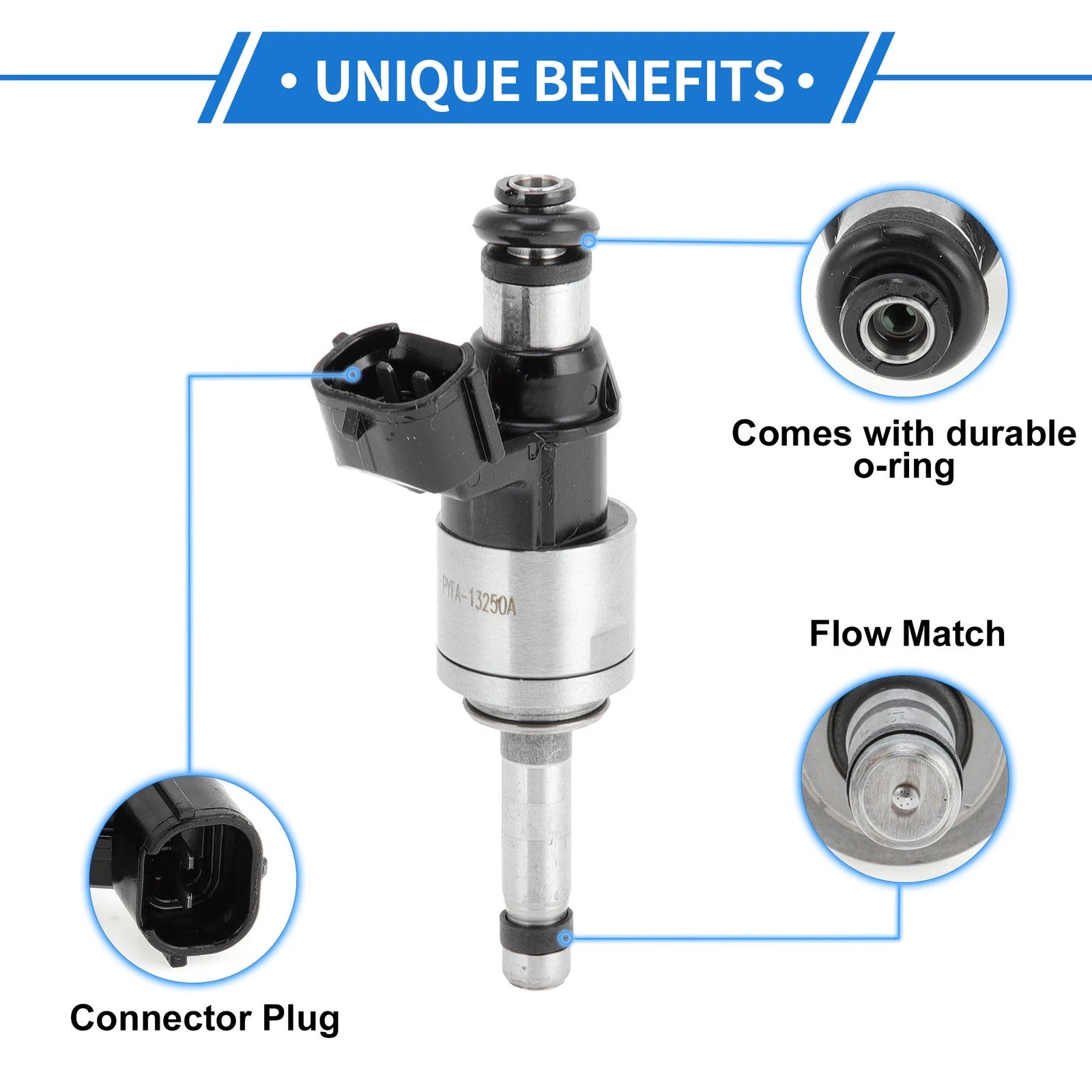 Fuel Injector No.PYFA-13-250A for Mazda CX-5 2.5 (2018–2024) 1Pc