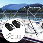 2X Adjustable Bimini Top Straps with Stainless Steel Hooks for Boats