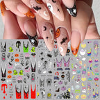 5 Sheets Halloween Nail Art Stickers for DIY Decoration