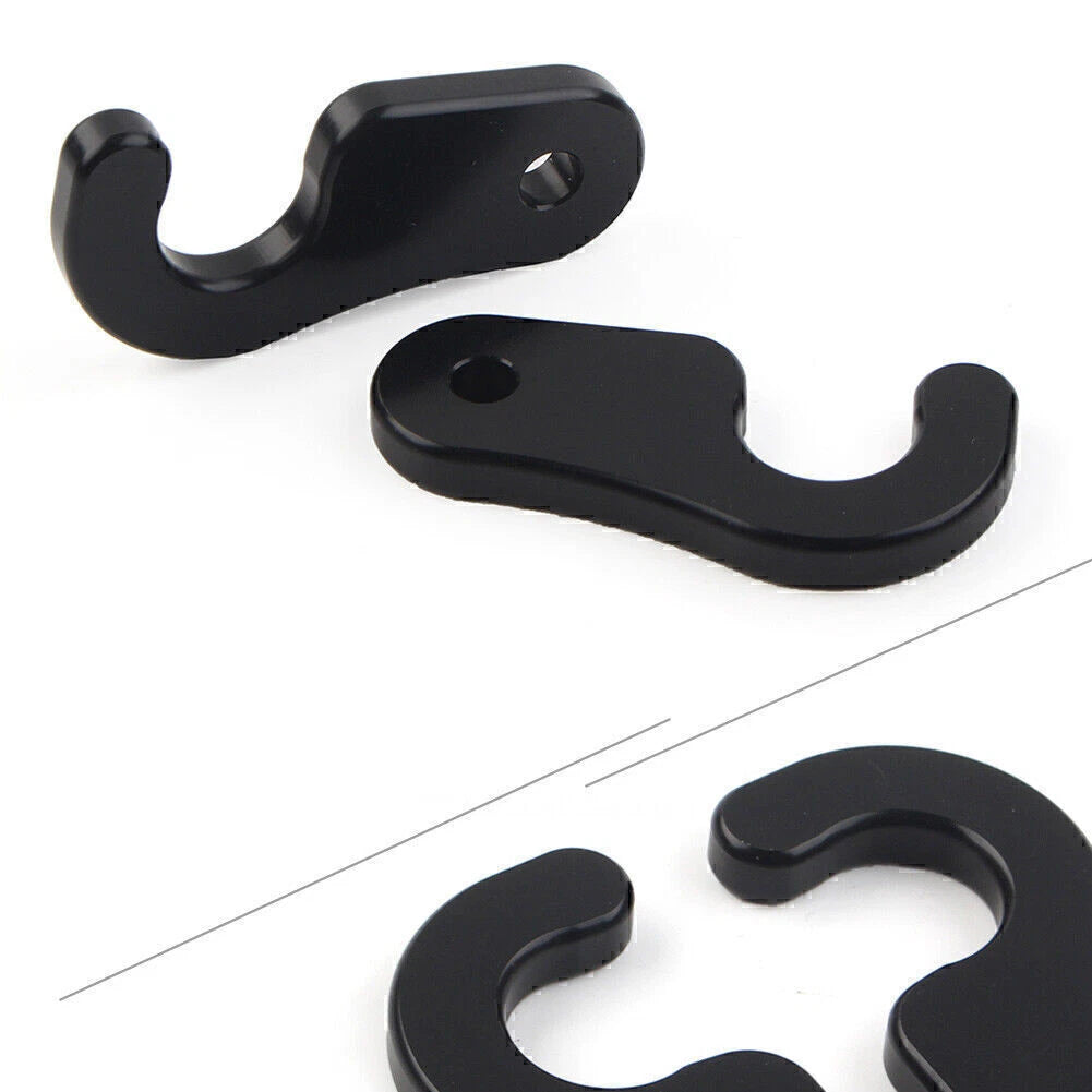 2X Black Sun Visor Clips for Jeep Wrangler JL JT JK (2018–2023)