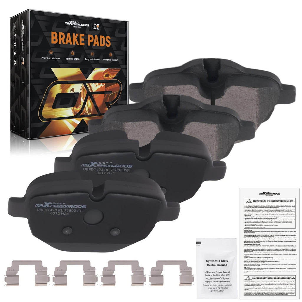 4X Rear Ceramic Brake Pads for BMW 535d xDrive (2014–2016) / 540d xDrive (2018)