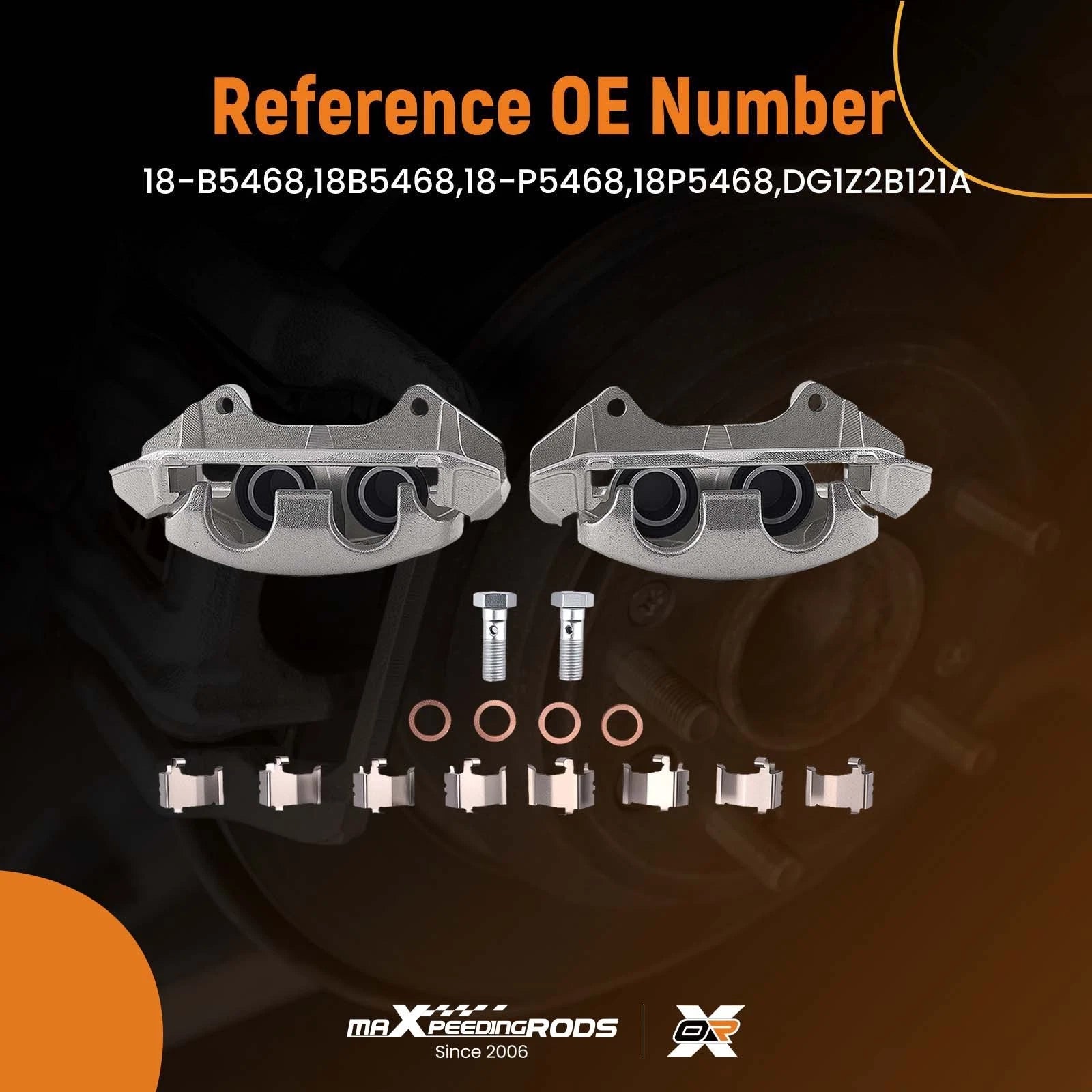 Front Brake Caliper Set for Ford Explorer Police Interceptor (2013-2019)
