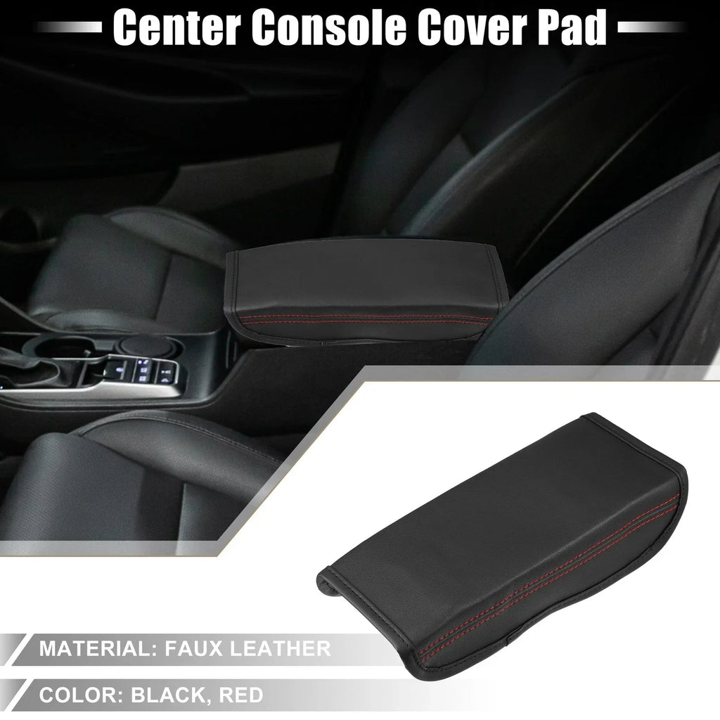 Car Center Console Armrest Cover for Hyundai Tucson (2016-2021) Black Red