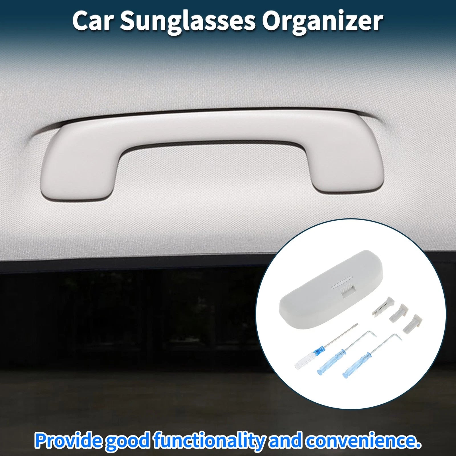 Sunglasses Case for Volkswagen Touran (2003–2015) Eyeglasses Holder White