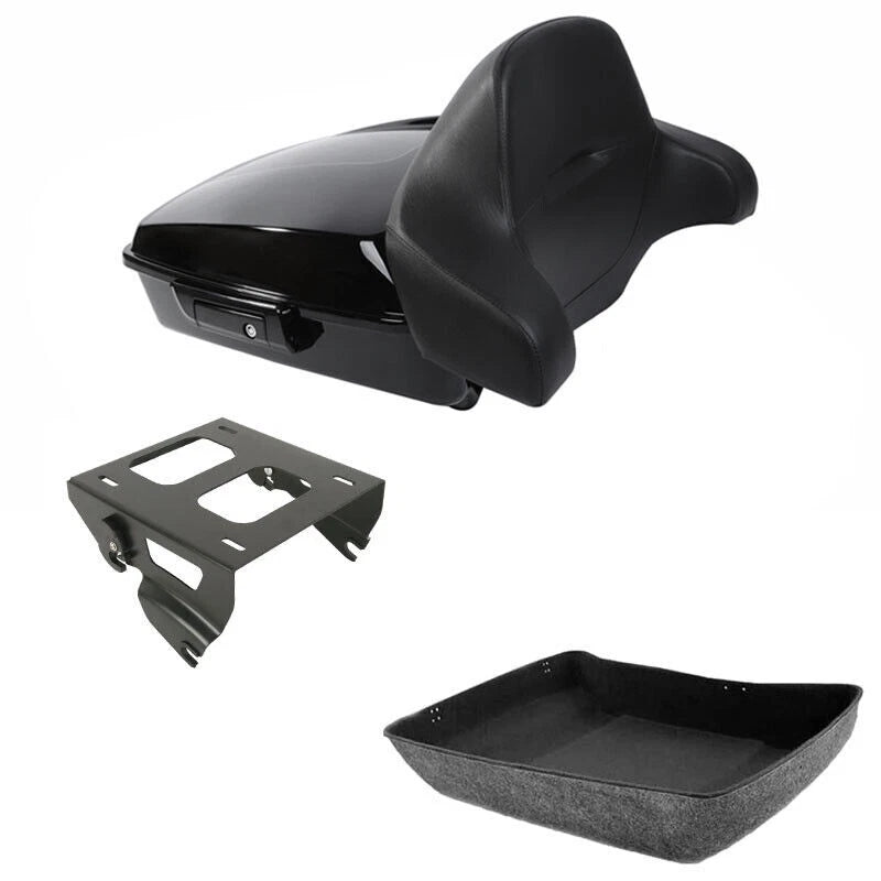 Chopped Trunk Backrest Solo Mount Rack for Harley CVO Street Glide (2014–2026)